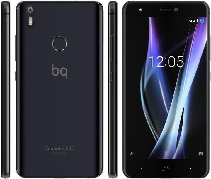 Actual product image BQ Aquaris X Pro (64 GB, Midnight Black, 5.20", Hybrid Dual SIM, 12 Mpx, 4G)