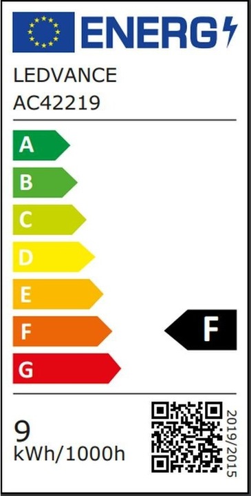 Energy Label Ledvance Smart+ Wifi Classic (E27, 9 W, 806 lm, 1 x, F)