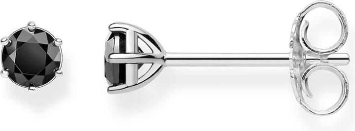 Thomas Sabo Boucles d'oreilles clou d'oreille pierre noire (Argent 925)