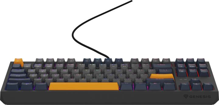 Actual product image Genesis herní klávesnice THOR 230/TKL/RGB/Outemu Panda/Drátová USB/US layout/Naval Blue Negative (US, Cable)
