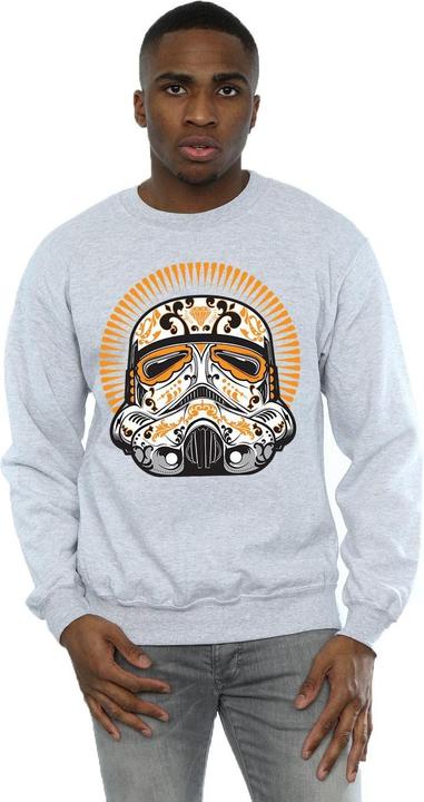 Actual product image Star Wars Mens Stormtrooper Dia De Los Muertos Sweatshirt (L)