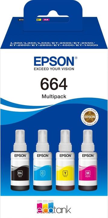 Produktbild Epson 664 EcoTank-Tinte Multipack (C, M, Y, BK)