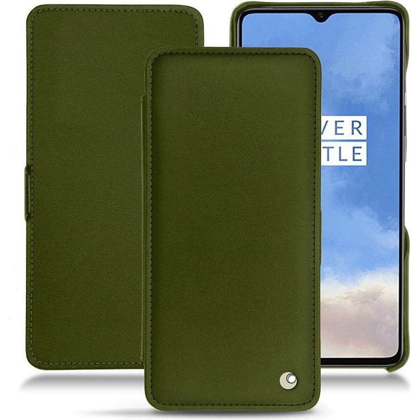 Noreve Lederschutzhülle horizontal (OnePlus 7T), Smartphone Hülle, Grün