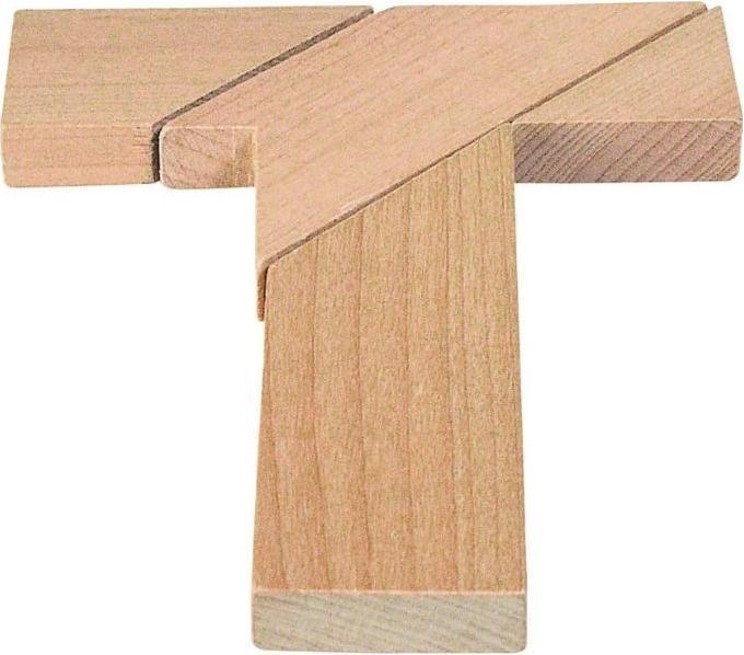 Produktbild Goki Gehirnpuzzle aus Holz in T-Form in Tasche (4 Teile)