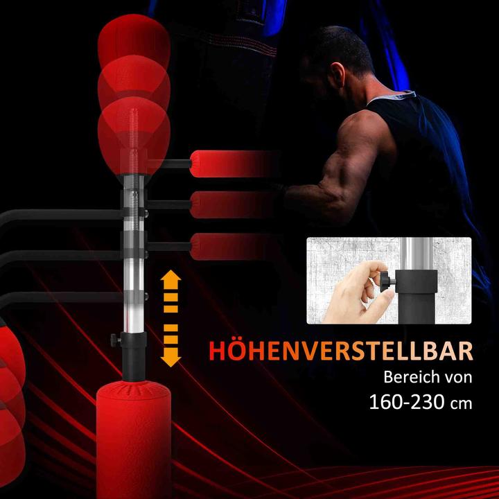 Immagine prodotto Homcom Standboxsack Kunstleder, Stahl Rot (88 cm)