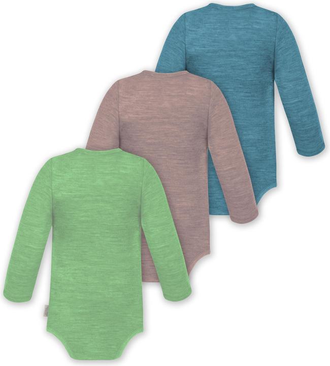 Produktbild Normani 3er Pack Baby Merino Body Langarm „Auckland" - 9375 (80)