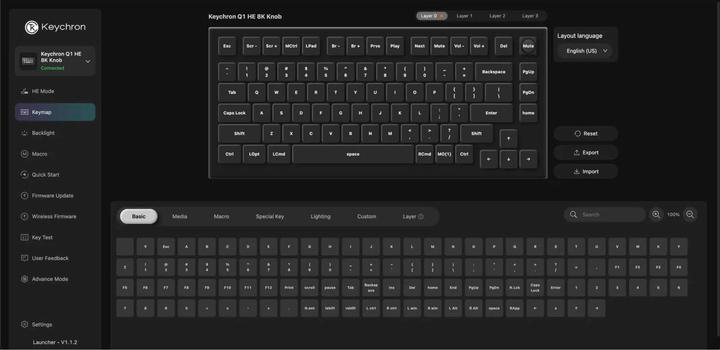 Actual product image Keychron Q1 HE 8K Magnetic Switch Keyboard (US, Cable)