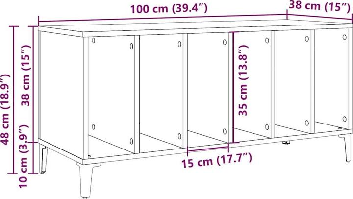 Actual product image VidaXL Plate cabinet (Record player, CD player, Plates)