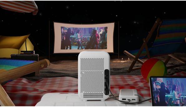 Actual product image HP CC180W Set mit Leinwand (100 lm)