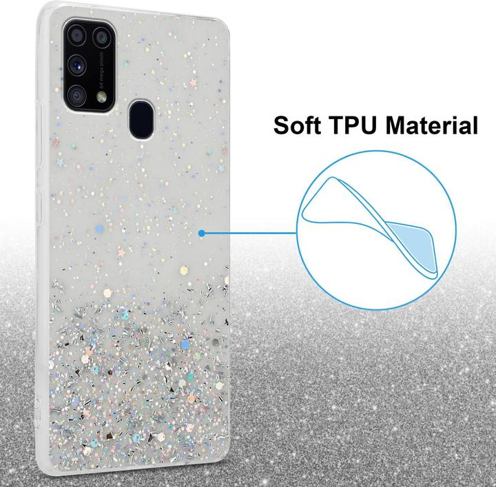 Actual product image Cadorabo TPU cover with glitter for Samsung Galaxy M31 (Samsung Galaxy M31)