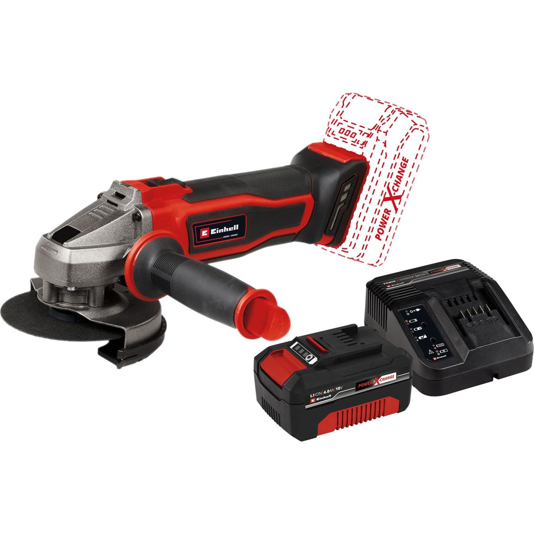 Einhell, Winkelschleifer, Akku-Winkelschleifer TE-AG 18/ 115-2 Li Kit (1x 4,0 Ah)