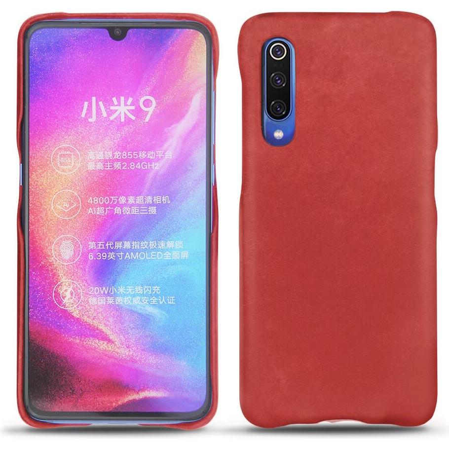 Noreve Lederschutzhülle (Xiaomi Mi 9), Smartphone Hülle, Rot