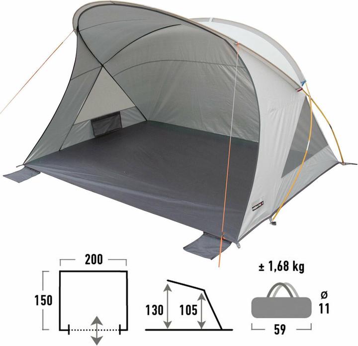 Produktbild High Peak Cadiz 80 (Strandzelt + Strandmuschel, 1.68 kg, 2 Personen)