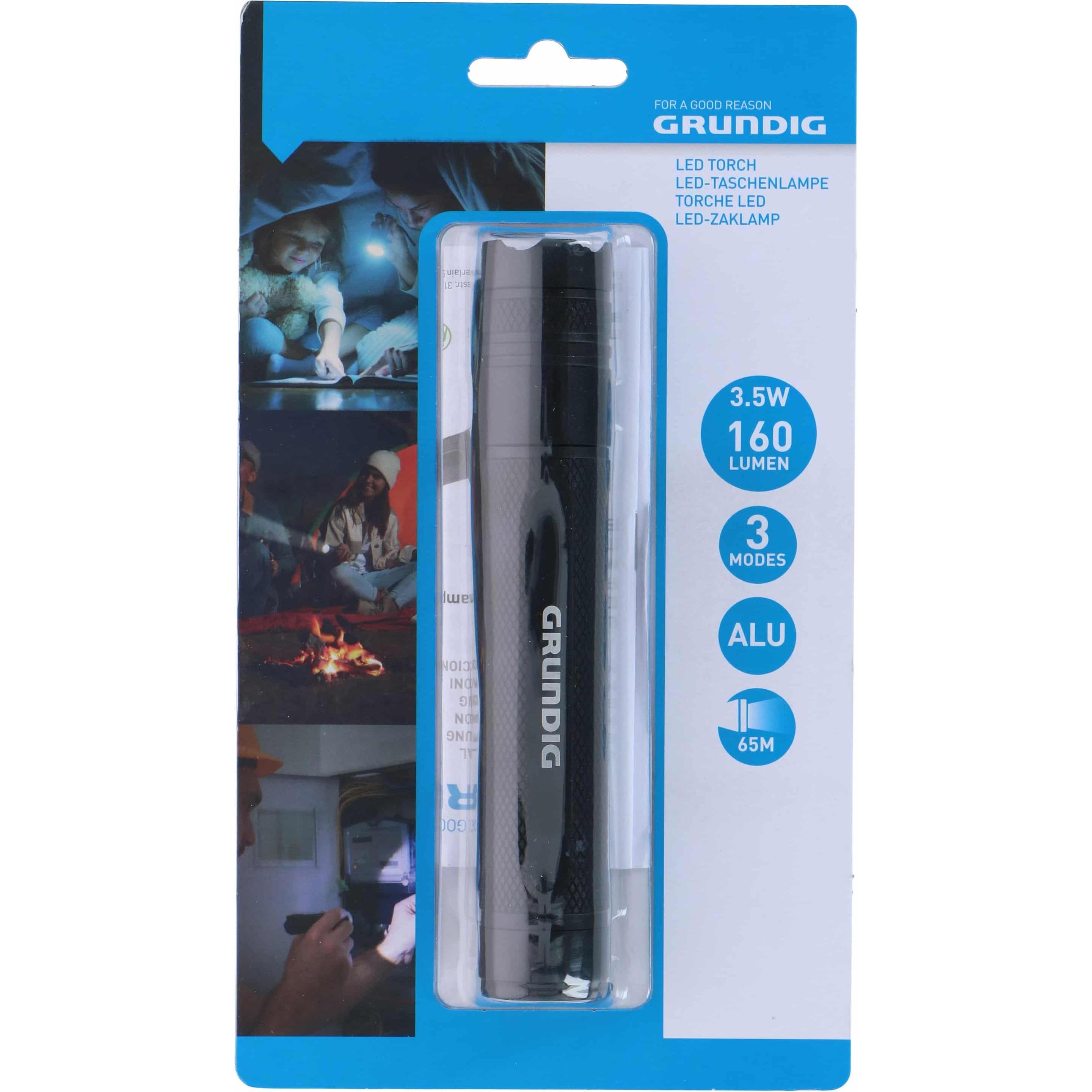 Thumbnail - Grundig, Taschenlampe, Torch LED 3,5W 160 Lumen (15.50 cm, 160 lm)