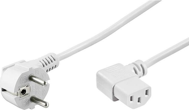 Goobay Kaltgeräte Anschlusskabel beidseitig abgewinkelt, 1,5 m, Weiss (1.50 m)