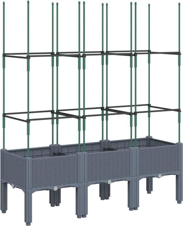 Actual product image vidaXL Planter with trellis PP
