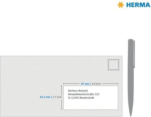 Actual product image HERMA Grass paper labels A4