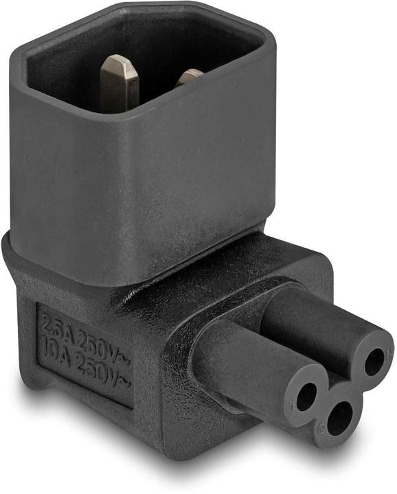 Delock Netzadapter IEC 60320 - C14 auf C5, Stecker / Buchse, 2,5 A, 90ï¿½ gewinkelt (C14)