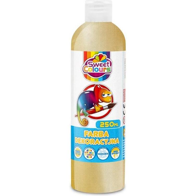 Sweet Colours, Colore + Vernice per fai da te, Goldmetallic-Dekorfarbe 250 ml (250 ml)