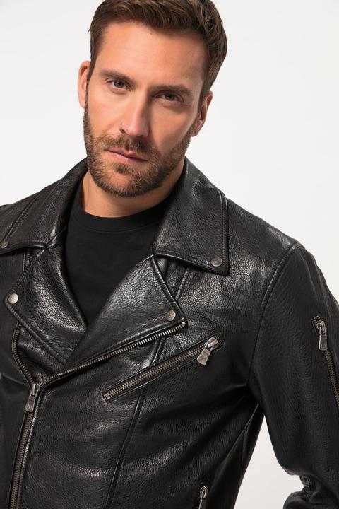 Produktbild JP1880 Bikerjacke, Leder, feinstes Lamm-Nappa (6XL)