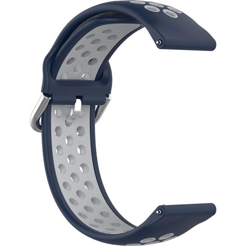 Thumbnail - Cover-Discount 20mm Silikon Sportarmband gelöchert dunkelblau (20 mm, Silikon, Galaxy Watch3 (41mm)), Uhrenarmband, Blau