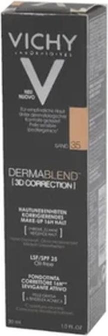 Actual product image Vichy Dermablend (3D Correction) Skin Imperfections Optically Correcting Make-up (35 Sand)