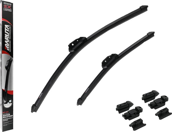 Produktbild Maruta Scheibenwischer SET 525 mm / 375 mm für Frontscheibe, Aero-dynamik optimierte Wischerblätter aus wa