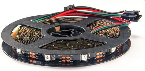 Produktbild Diamex 5-m-LED-Stripe,WS2812,30 LED/m,schwarze Platine (RGB, 500 cm, Indoor)