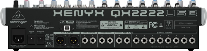 Image du produit Behringer Xenyx Qx2222usb (Studio et mixeur live)