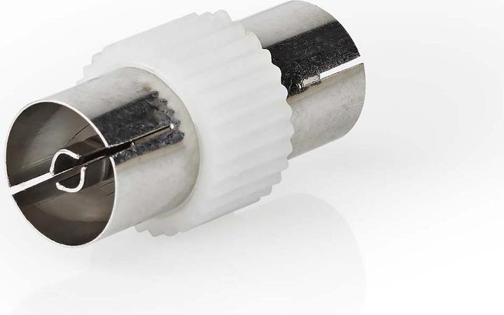Actual product image Nedis Satellite and antenna adapter | IEC (coax) socket | IEC (coax) socket | Nickel-plated | 75 Ohm