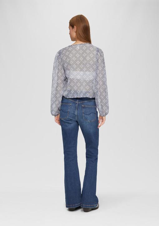 Actual product image S.Oliver Bluse Verkürzte Bluse aus semi-transparentem Chiffon (34)