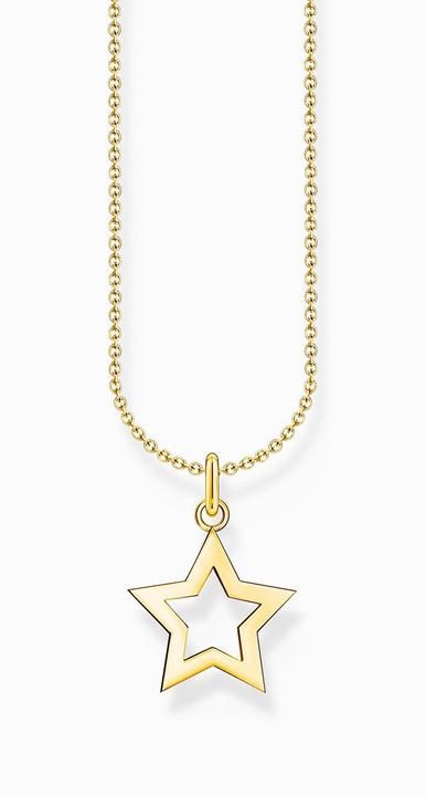 Immagine prodotto Thomas Sabo Catena placcata oro con ciondolo a forma di stella (Argento 925, 38 - 45 cm)
