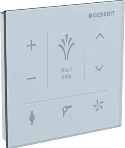 Geberit Pannello operativo AquaClean a parete Mera 9,3x9,3cm t.b.v. AquaClean vetro doccia con