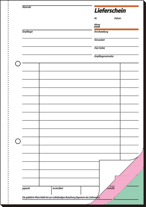 Actual product image Sigel Form book "Delivery note with receipt", A5 (50 x)