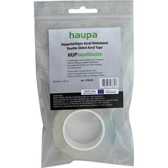 Haupa, Klebeband, Klebeband Acryl 19mm 1,5m farblos 170232 (19 mm)