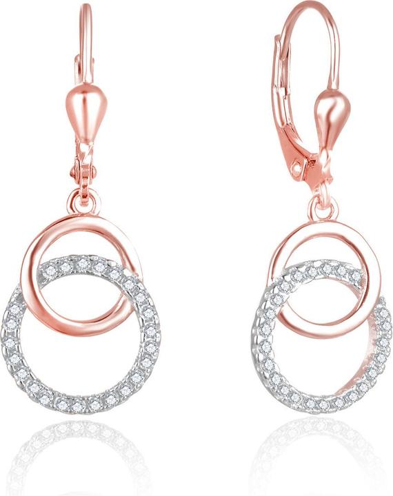 Produktbild Beneto Stylish bronze earrings with zircons AGUC2707-RHR (L)