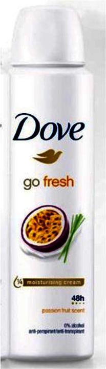 Actual product image Dove Go Fresh Lemon Yellow Passion Fruit Deodorant Spray 200ml (Spray, 200 ml)