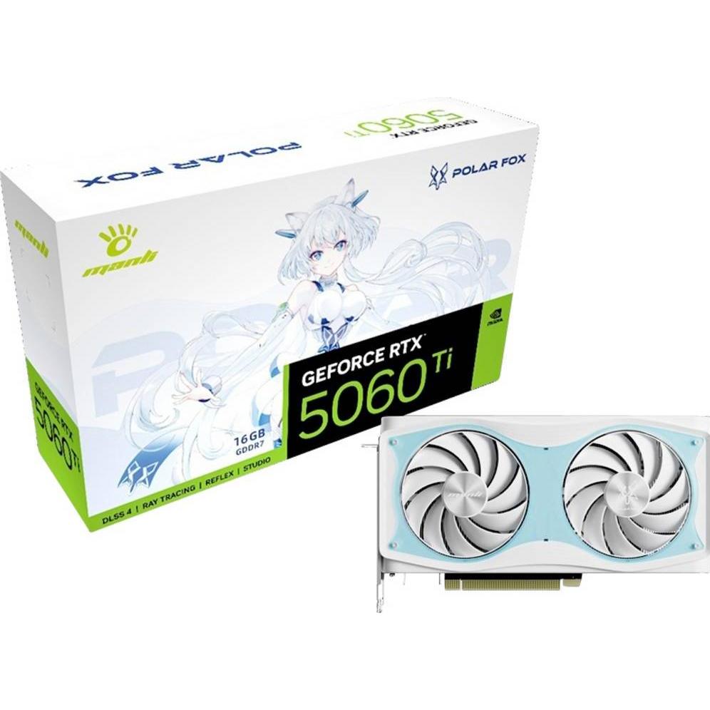Manli VGA Man GeForce RTX 5060 TI 16GB Polar Fox OC (N772506TIM26491) (16.38 GB), Scheda grafica