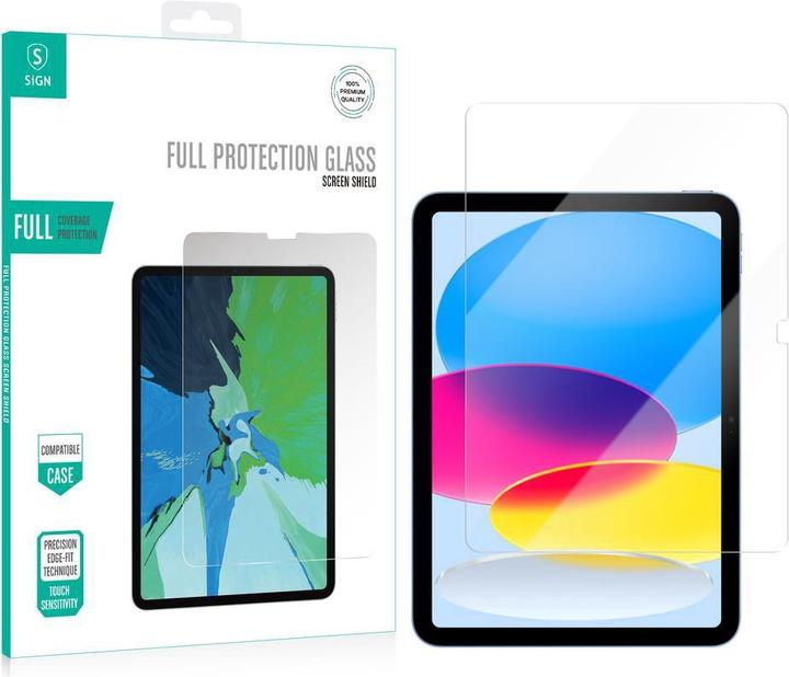 SIGN Schermbeschermer van gehard glas voor iPad 10.9 2022 (Apple iPad Pro 11 2025)