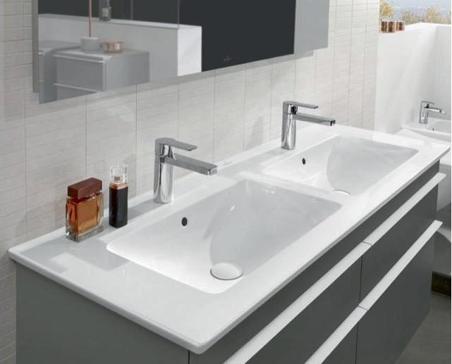 Produktbild Villeroy & Boch V&B Schrank-Doppelwaschtisch VENTICELLO 1300x500mm, mit ÜL we (500 mm, 1300 mm)
