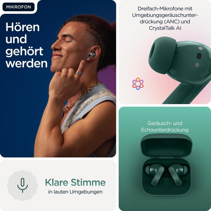 Produktbild Motorola Moto Buds Bass (ANC, 9 h, Kabellos)