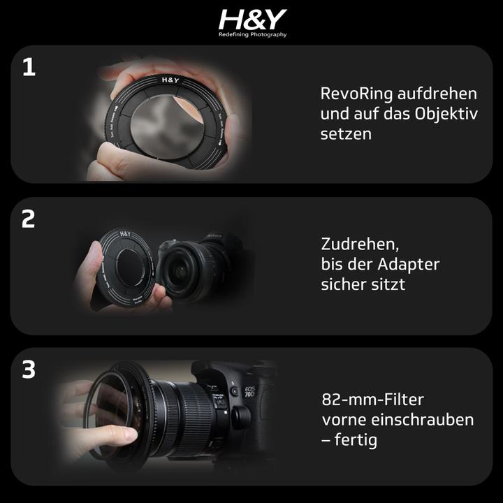 Image du produit H&Y Adaptateur REVORING 67-82mm pour filtres 82mm (Adaptateurs de filtre, 82 mm)