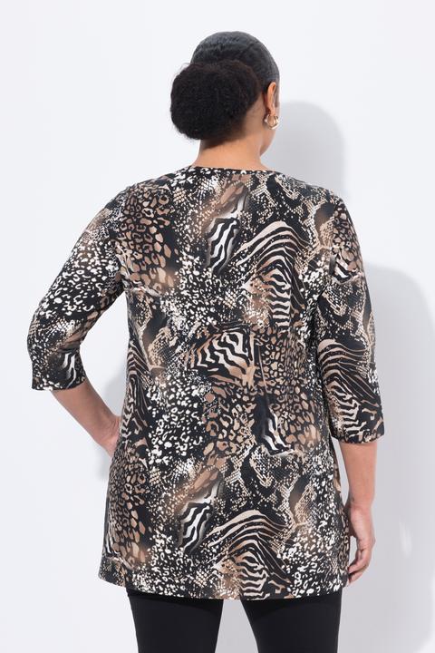 Immagine prodotto Ulla Popken Longshirt, A-Linie, Tunika-Ausschnitt, 3/4-Arm (50, 52)