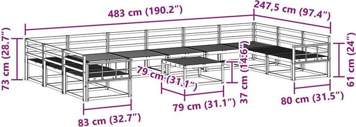 Produktbild vidaXL Outdoor-Sofa