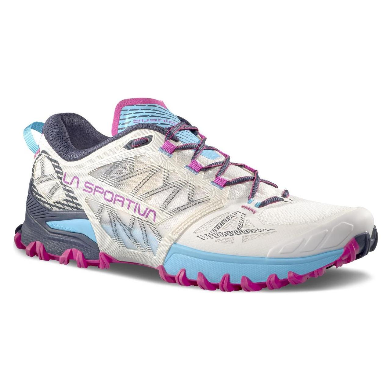 La Sportiva, Damen, Laufschuhe, Bushido Iii Woman, Mountain Running Schuh Low Cut (40), Blau, Weiss