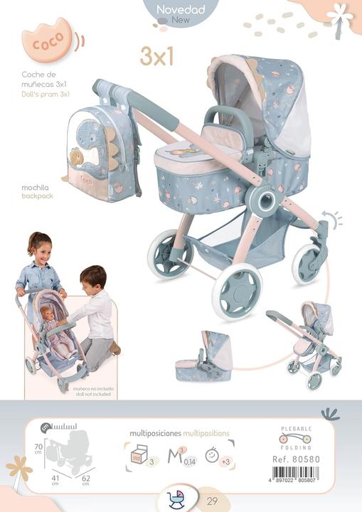 Productafbeelding DeCuevas Doll Stroller Coco 41 x 62 x 70 cm