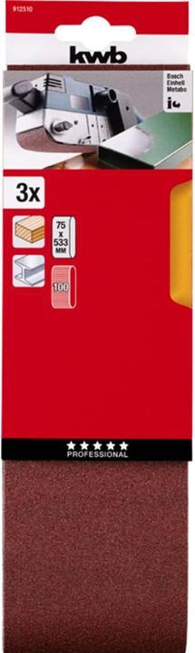 Actual product image kwb Sanding belt 75X533 grit 100 (100)