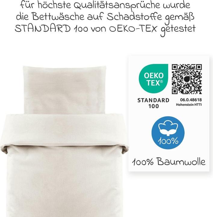 Produktbild Makian Babybettwäsche & Bettsets Bettwäsche 80 x 80 cm / 35 x 40 cm - Uni (80 x 80 cm, 35 x 40 cm)