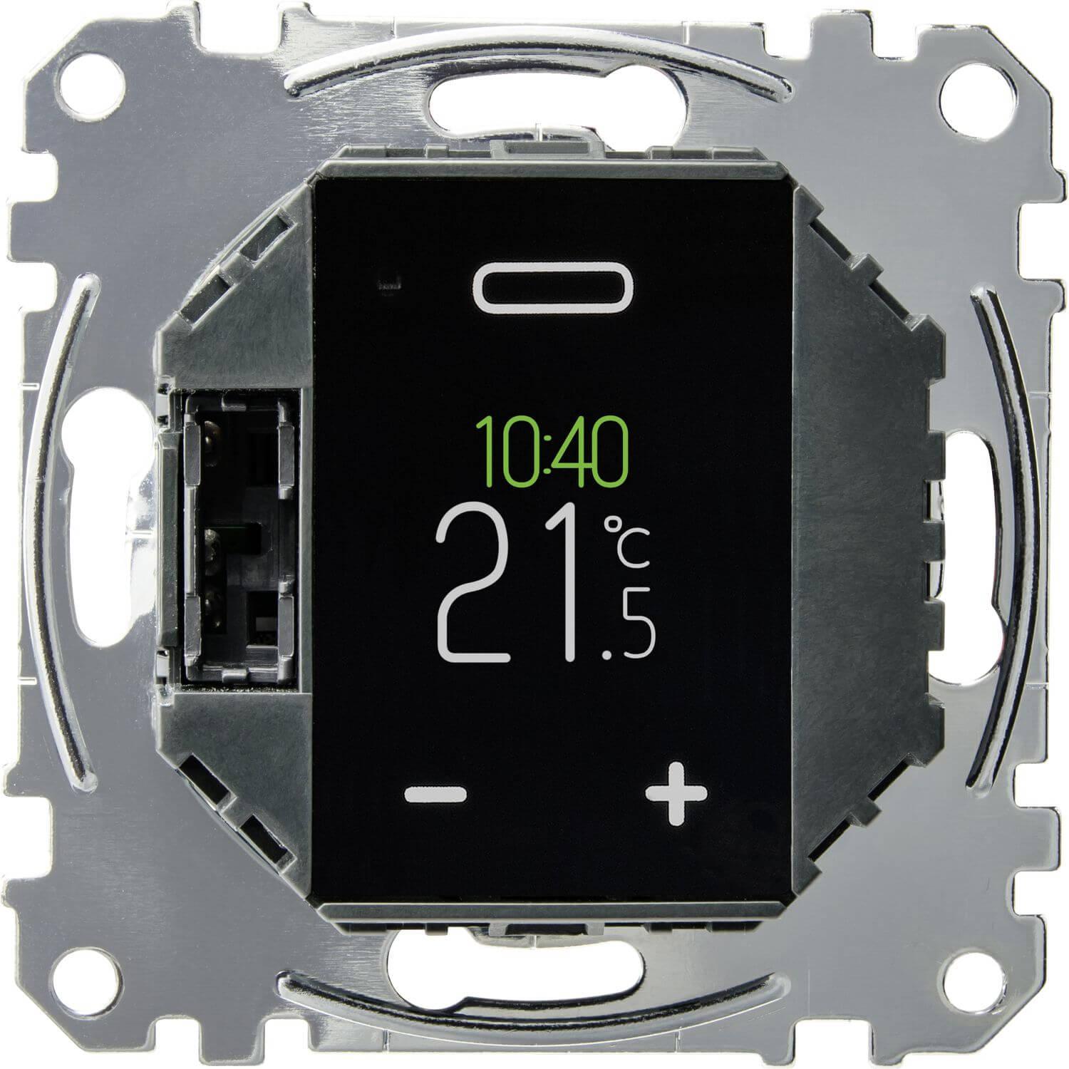 Merten Temperaturregler-Einsatz, Thermostat, Schwarz