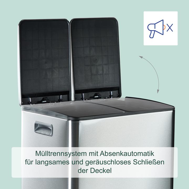 Produktbild Relaxdays Mülleimer 2 x 30 Liter (60 l)